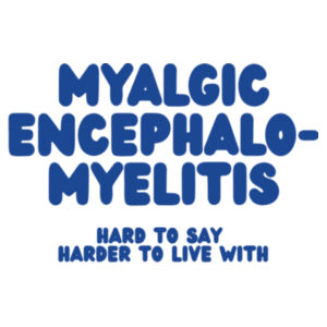 MYALGIC ENCEPHALO-MYELITIS Womens Scoop Neck Tee - Blue Print Design