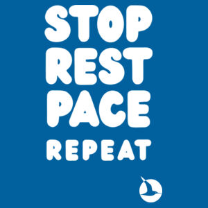 STOP REST PACE REPEAT Youth Tee - White Print Design