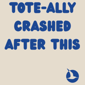 TOTE-ALLY CRASHED Tote - Blue Print Design