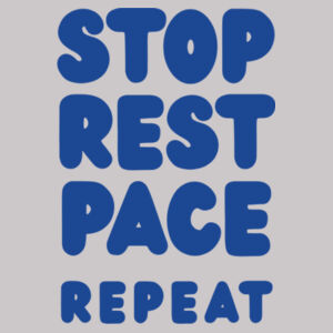 STOP REST PACE REPEAT Unisex Hoodie - Blue Print Design