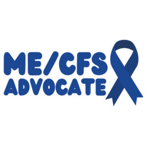 ME/CFS ADVOCATE Womens Scoop Neck Tee - Blue Print Design