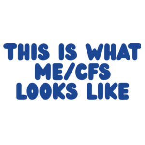 THIS IS WHAT ME/CFS LOOKS LIKE Womens Scoop Neck Tee - Blue Print Design