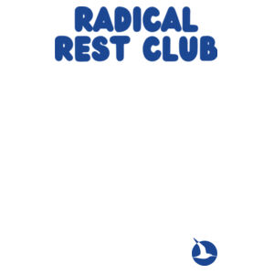 RADICAL REST CLUB Womens Crew Neck Tee - Blue Print Design