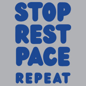 STOP REST PACE REPEAT Youth Hoodie - Blue Print Design