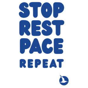 STOP REST PACE REPEAT Youth Tee - Blue Print Design