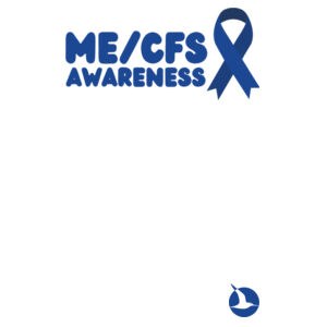 ME/CFS AWARENESS RIBBON - Womens Crew Neck Tee - Blue Print Design