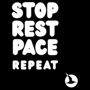 STOP REST PACE REPEAT Folding Shopper - White Print Design