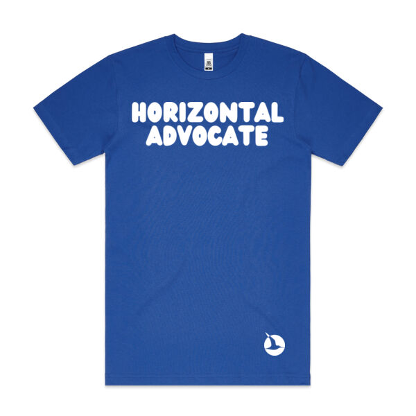 HORIZONTAL ADVOCATE Unisex Tee - White Print Thumbnail