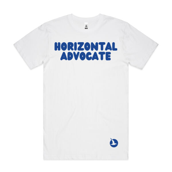 HORIZONTAL ADVOCATE Unisex Tee - Blue Print Thumbnail