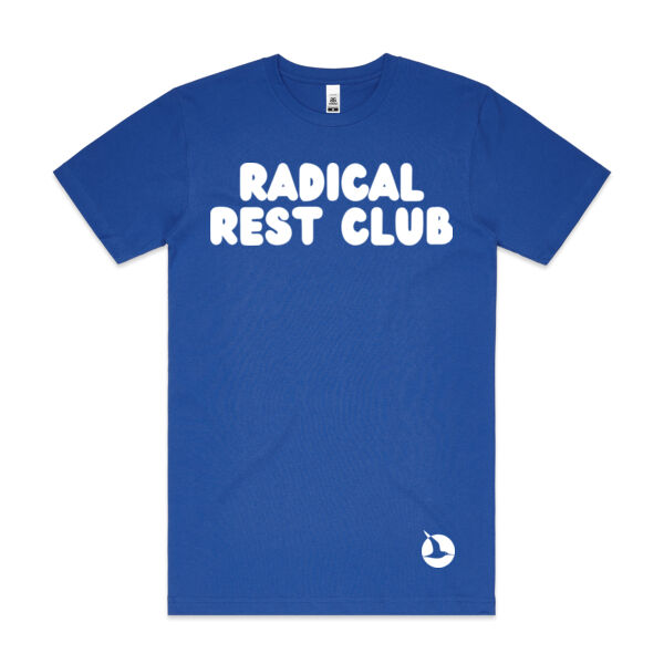 RADICAL REST CLUB Unisex Tee - White Print Thumbnail