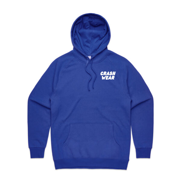 CRASH WEAR Unisex Hoodie - White Print Thumbnail