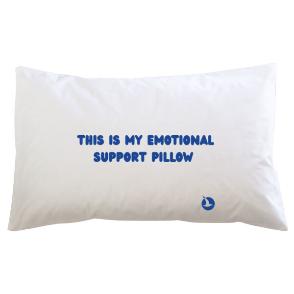 EMOTIONAL SUPPORT Pillowcase - Blue Print Thumbnail