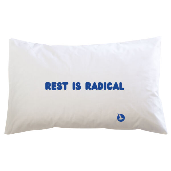 REST IS RADICAL Pillowcase - Blue Print Thumbnail