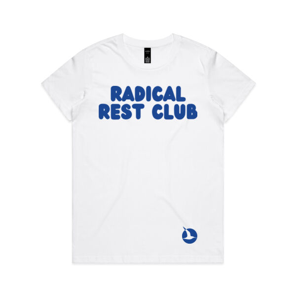 RADICAL REST CLUB Womens Crew Neck Tee - Blue Print Thumbnail