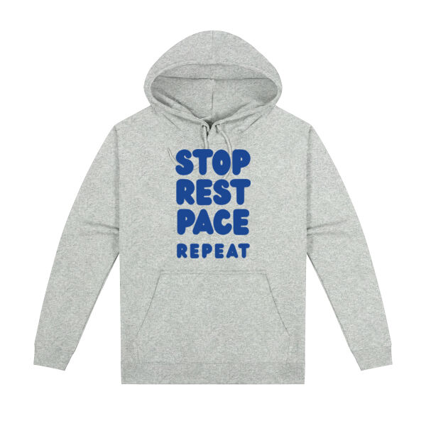 STOP REST PACE REPEAT Youth Hoodie - Blue Print Thumbnail