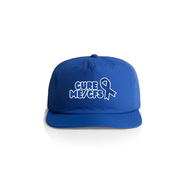 CURE ME/CFS RIBBON Surf Cap - Blue Print with White Outline Thumbnail