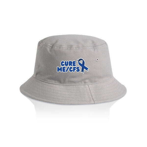 CURE ME/CFS RIBBON Bucket Hat - Blue Print White Outline Thumbnail