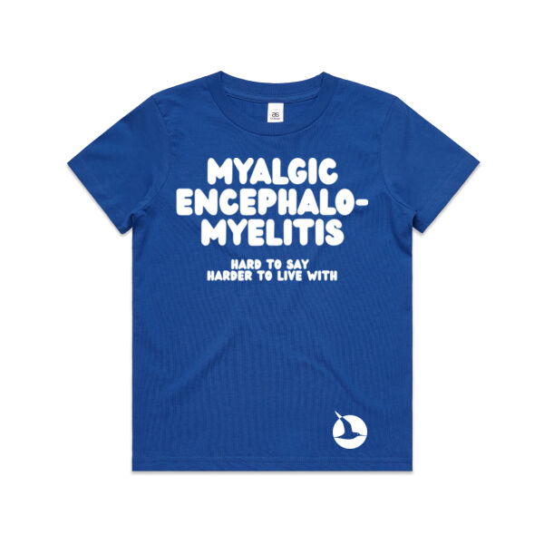 MYALGIC ENCEPHALO-MYELITIS Youth Tee - White Print Thumbnail