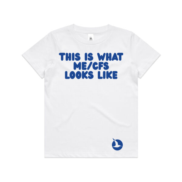 THIS IS WHAT ME/CFS LOOKS LIKE Youth Tee - Blue Print Thumbnail