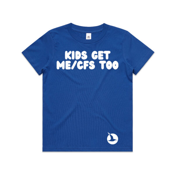 KIDS GET ME/CFS TOO Youth Tee - White Print Thumbnail