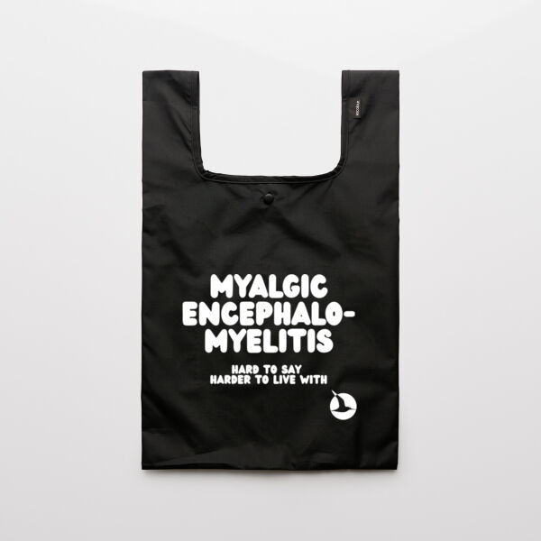 MYALGIC ENCEPHALO-MYELITIS Folding Shopper - White Print Thumbnail