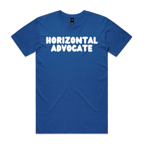 HORIZONTAL ADVOCATE - Unisex Tee - White Print Thumbnail