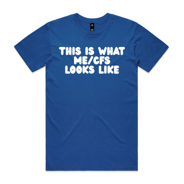 THIS IS WHAT ME/CFS - Unisex Tee - White Print Thumbnail
